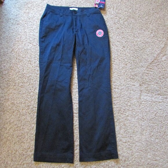 NWT Riders By Lee Navy Blue 12 Curvier Shape Chinos Pants Straight Leg - Picture 2 of 3